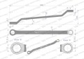 Klucz oczkowy odsadzony 12 x 13 mm. CrV standard ASME B107.9 Waryński-20295
