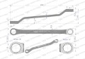 Klucz oczkowy odsadzony 17 x 19 mm. CrV standard ASME B107.9 Waryński-20303
