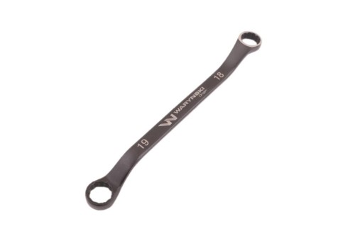 Klucz oczkowy odsadzony 18 x 19 mm. CrV standard ASME B107.9 Waryński-20304