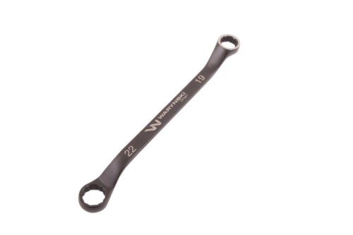 Klucz oczkowy odsadzony 19 x 22 mm. CrV standard ASME B107.9 Waryński-20306