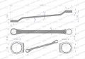 Klucz oczkowy odsadzony 30 x 32 mm. CrV  standard ASME B107.9 Waryński-20317