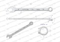 Klucz płaskooczkowy extra długi 22mm dł 319mm standard ASME B107.9M  Waryński-23748