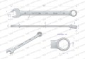 Klucz płaskooczkowy extra długi 24mm dł 339mm standard ASME B107.9M  Waryński-23751