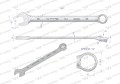 Klucz płaskooczkowy extra długi 30mm dł 404mm standard ASME B107.9M  Waryński-23757