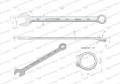 Klucz płaskooczkowy extra długi 34mm dł 471mm standard ASME B107.9M  Waryński-23763