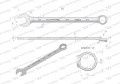 Klucz płaskooczkowy extra długi 41mm dł 550mm standard ASME B107.9M  Waryński-23766