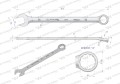 Klucz płaskooczkowy extra długi 46mm dł 613mm standard ASME B107.9M  Waryński-23769
