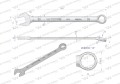 Klucz płaskooczkowy extra długi 33mm dł 471mm standard ASME B107.9M Waryński-28212
