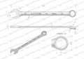 Klucz płaskooczkowy extra długi 38mm dł 510mm standard ASME B107.9M  Waryński-28218