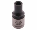 Nasadka dwunastokątna 1/4". 4.5 mm. CrV50BV30. DIN 3124. Waryński-18999