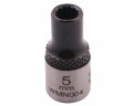Nasadka dwunastokątna 1/4". 5 mm. CrV50BV30. DIN 3124. Waryński-19003