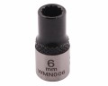 Nasadka dwunastokątna 1/4". 6 mm. CrV50BV30. DIN 3124. Waryński-19009