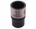 Nasadka dwunastokątna 1/4". 11 mm. CrV50BV30. DIN 3124. Waryński-19029