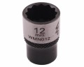 Nasadka dwunastokątna 1/4". 12 mm. CrV50BV30. DIN 3124. Waryński-19035