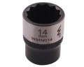 Nasadka dwunastokątna 1/4". 14 mm. CrV50BV30. DIN 3124. Waryński-19041