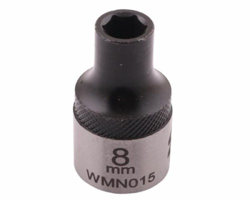 Nasadka sześciokątna 1/2". 8 mm. CrV50BV30. DIN 3124. Waryński-18708