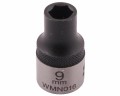 Nasadka sześciokątna 1/2". 9 mm. CrV50BV30. DIN 3124. Waryński-18714