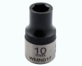 Nasadka sześciokątna 1/2". 10 mm. CrV50BV30. DIN 3124. Waryński-18716