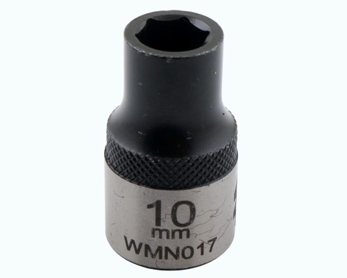 Nasadka sześciokątna 1/2". 10 mm. CrV50BV30. DIN 3124. Waryński-18716
