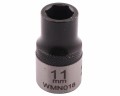 Nasadka sześciokątna 1/2". 11 mm. CrV50BV30. DIN 3124. Waryński-18719