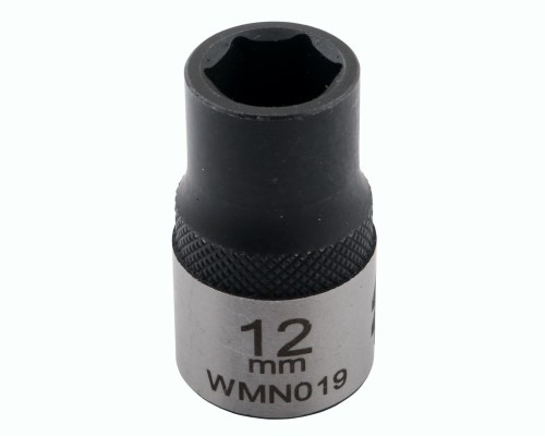 Nasadka sześciokątna 1/2". 12 mm. CrV50BV30. DIN 3124. Waryński-18723