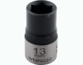 Nasadka sześciokątna 1/2". 13 mm. CrV50BV30. DIN 3124. Waryński-18732