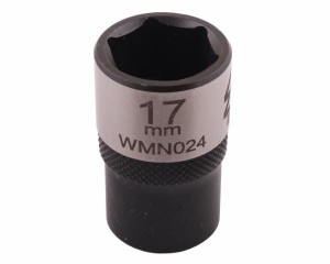 Nasadka sześciokątna 1/2". 17 mm. CrV50BV30. DIN 3124. Waryński