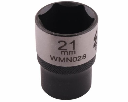 Nasadka sześciokątna 1/2". 21 mm. CrV50BV30. DIN 3124. Waryński-18760