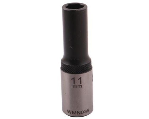 Nasadka sześciokątna 1/2". 11 mm. długa. CrV50BV30. DIN 3124. Waryński-18800