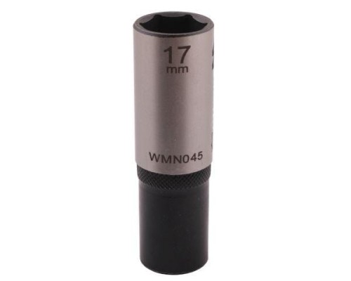 Nasadka sześciokątna 1/2". 17 mm. długa. CrV50BV30. DIN 3124. Waryński-18878