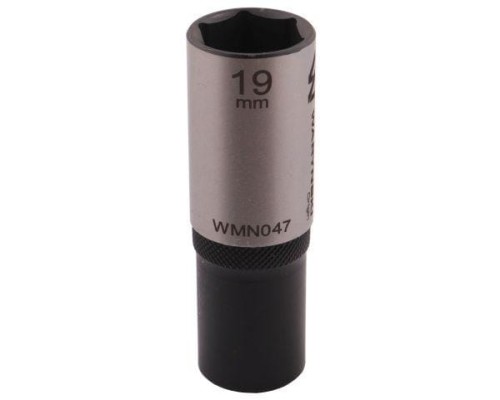 Nasadka sześciokątna 1/2". 19 mm. długa. CrV50BV30. DIN 3124. Waryński-18886