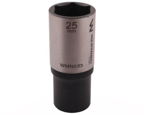 Nasadka sześciokątna 1/2". 25 mm. długa. CrV50BV30. DIN 3124. Waryński-18910