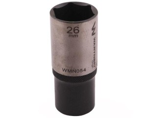 Nasadka sześciokątna 1/2". 26 mm. długa.  CrV50BV30. DIN 3124. Waryński