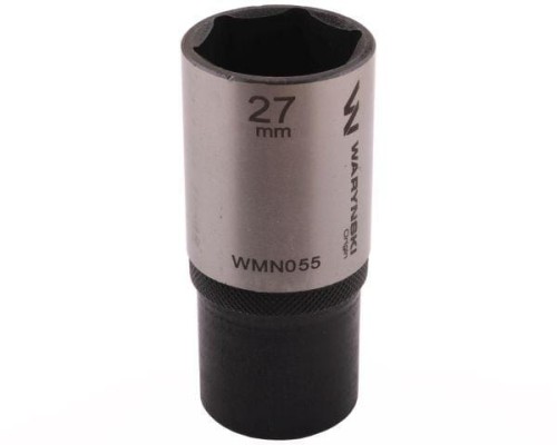 Nasadka sześciokątna 1/2". 27 mm. długa. CrV50BV30. DIN 3124. Waryński-18918