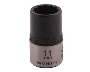 Nasadka dwunastokątna 3/8". 11 mm. CrV50BV30. DIN 3124. Waryński