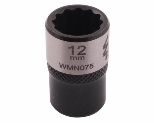 Nasadka dwunastokątna 3/8". 12 mm. CrV50BV30. DIN 3124. Waryński-18836