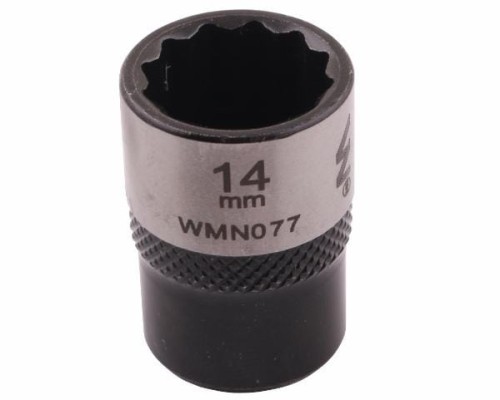Nasadka dwunastokątna 3/8". 14 mm. CrV50BV30. DIN 3124. Waryński-18844