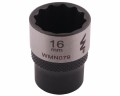 Nasadka dwunastokątna 3/8". 16 mm. CrV50BV30. DIN 3124. Waryński-18854