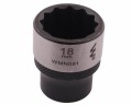 Nasadka dwunastokątna 3/8". 18 mm. CrV50BV30. DIN 3124. Waryński-18861