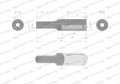 Nasadka dwunastokątna 1/4". 4 mm. długa. CrV50BV30. DIN 3124. Waryński-19047