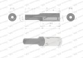 Nasadka dwunastokątna 1/4". 4.5 mm. długa. CrV50BV30. DIN 3124. Waryński-19052