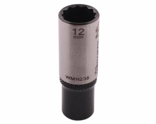Nasadka dwunastokątna 1/4". 12 mm. długa. CrV50BV30. DIN 3124. Waryński-19085