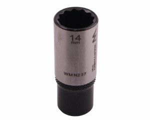 Nasadka dwunastokątna 1/4". 14 mm. długa. CrV50BV30. DIN 3124. Waryński