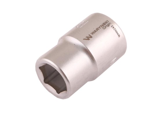 Nasadka sześciokątna 3/4". 19 mm. CrV50BV30. DIN 3124. Waryński-20322