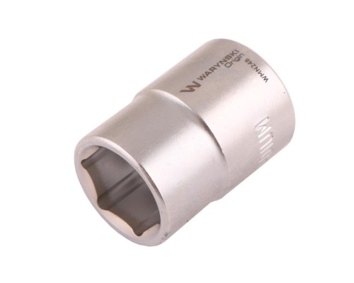 Nasadka sześciokątna 3/4". 24 mm. CrV50BV30. DIN 3124. Waryński-20332