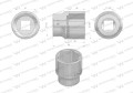 Nasadka sześciokątna 3/4". 41 mm. CrV50BV30. DIN 3124. Waryński-23412