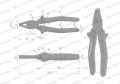 Szczypce uniwersalne 200 mm Waryński-18576