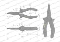 Szczypce wydłużone proste 160 mm Waryński-18579