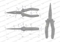 Szczypce wydłużone proste 200 mm Waryński-18582