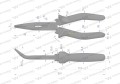 Szczypce wydłużone wygięte 200 mm Waryński-18594